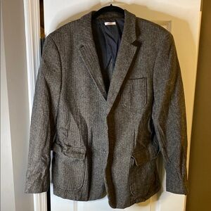 Men's Merona Black & Tan Tweed Blazer Slim Fit